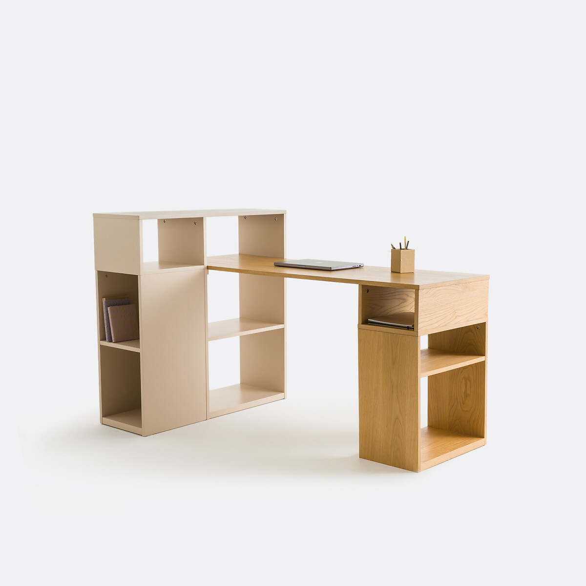 LA REDOUTE INTERIEURS<br>Mesa reversível de canto com arrumação, Biface