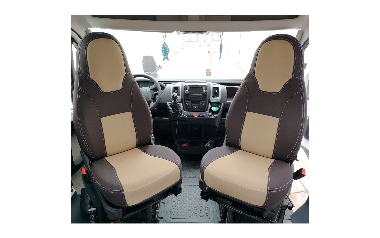 Sitzbezüge Montecarlo 2 Stück Fiat Ducato, Citroën Jumper, Peugeot Boxer Bj. 2006 - 2020