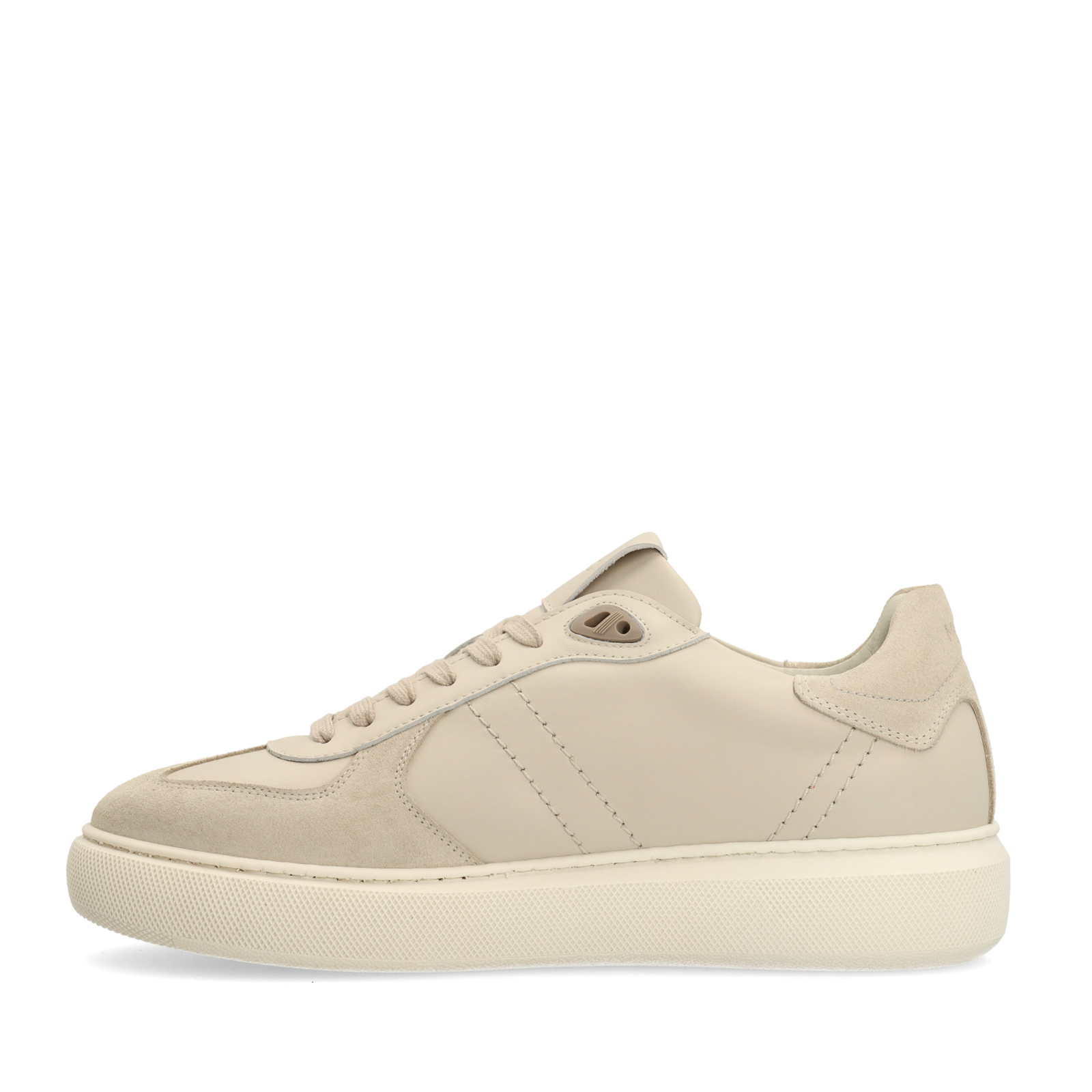 Grijze leren sneakers