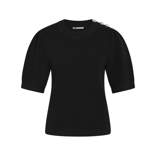 PBO Jessia Strikbluse, Black, XXL