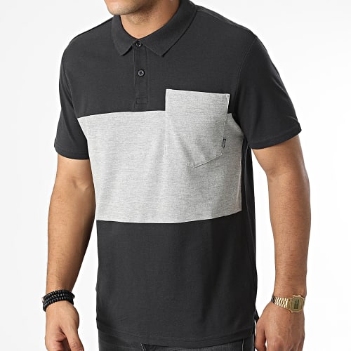 Polo Manches Courtes 10045931 Noir Gris Chiné