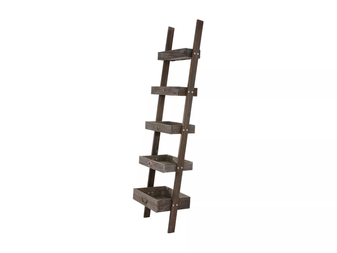 Echelle étagère plante jardinière marron 43 x 32 x 169 cm ETA04010