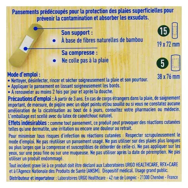 Revestimento de bambu Urgo, 20 unidades