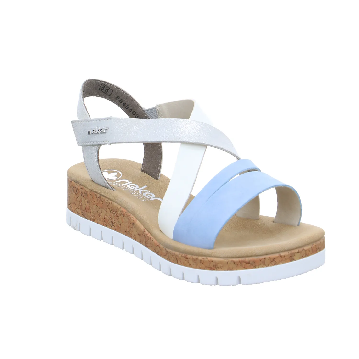 RIEKER Sandalette Hellblau Lederimitat
