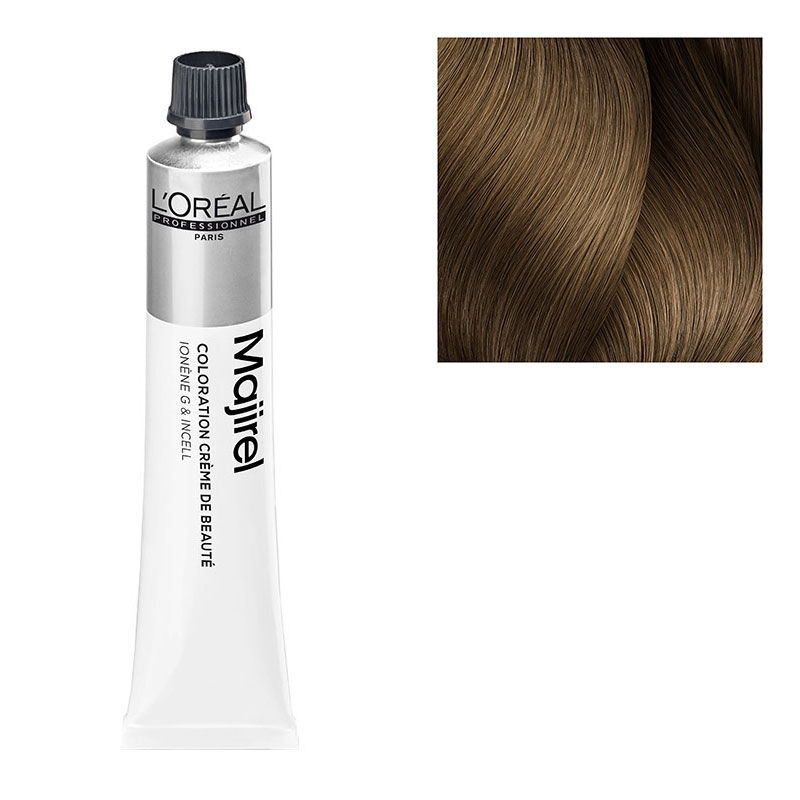 Coloration permanente Majirel 8.13 blond clair cendré doré