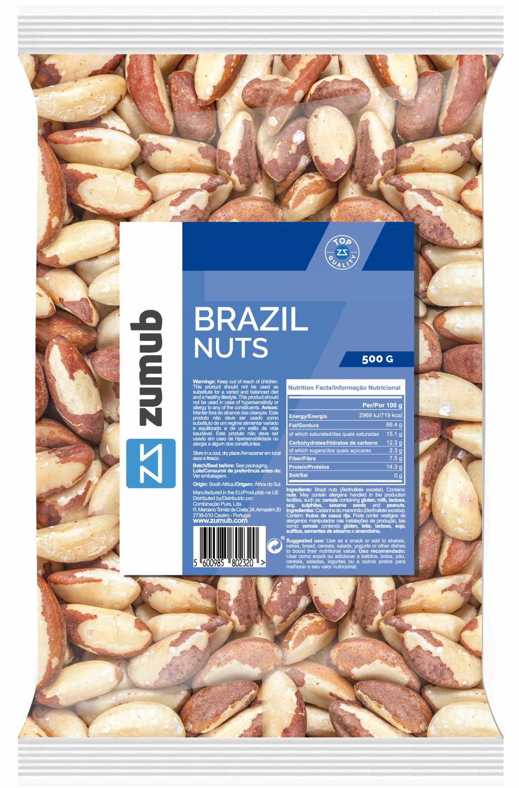 Castanhas-do-Pará Zumub Zumub 125g - Oportunidade