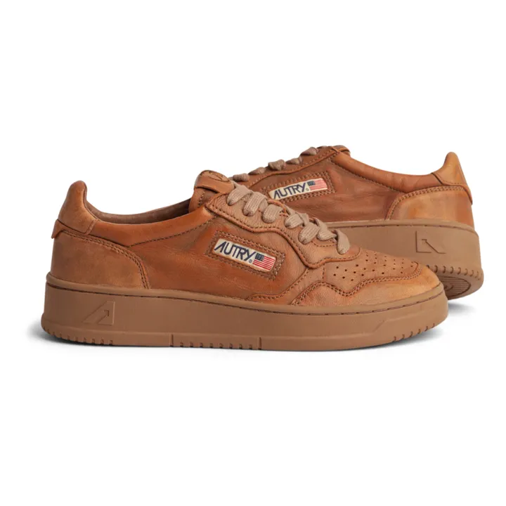 Autry Baskets Medalist Low Cuir de Chèvre | Tabac