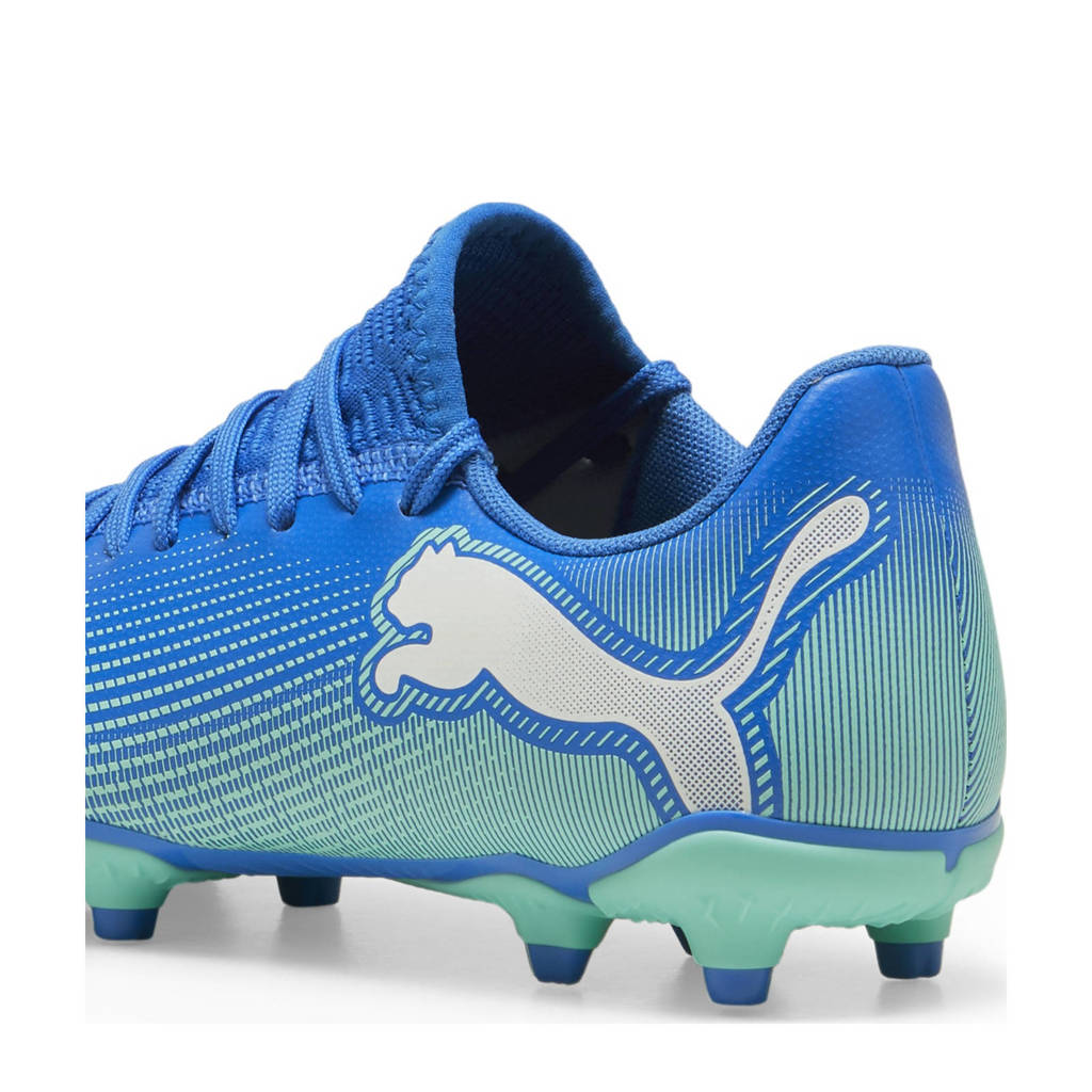 Puma Future 7 Playjunior voetbalschoenen kobaltblauw/mintgroen/wit