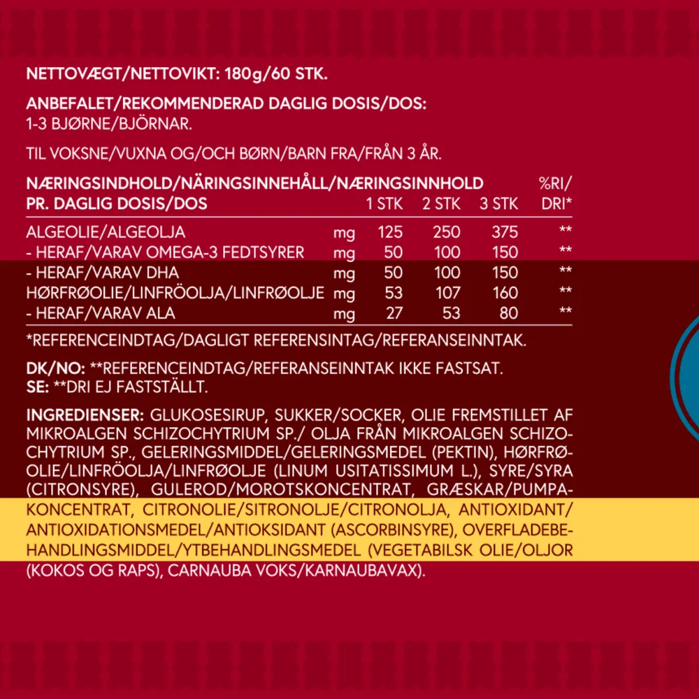 VitaYummy Omega 3 - 60 stk.