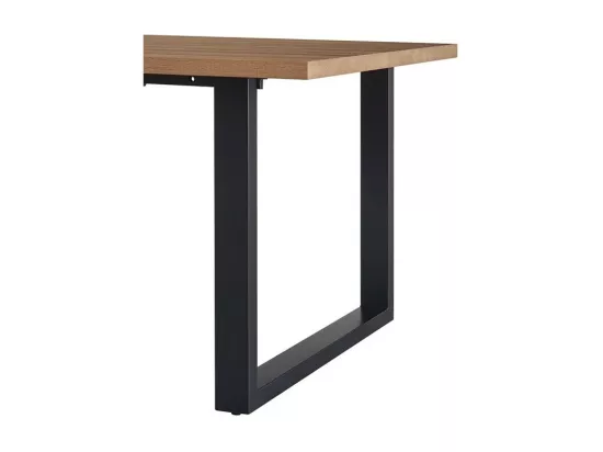 Table à manger EDWAR longueur 200cm en décor chêne vieilli, idéal pour une salle à manger conviviale