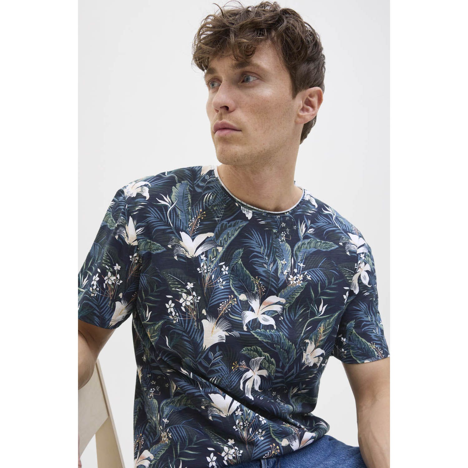 Jack & Jones  All-Over Print O-hals T-shirts
