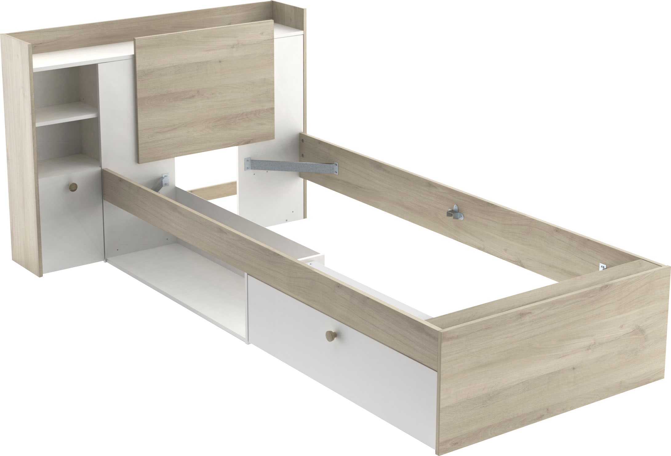 Demeyere GROUP Einzelbett »Life« ideal für kleine Räume, platzsparend, viel Stauraum
