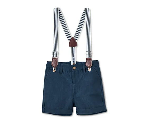 Bermuda-Shorts mit Leinen