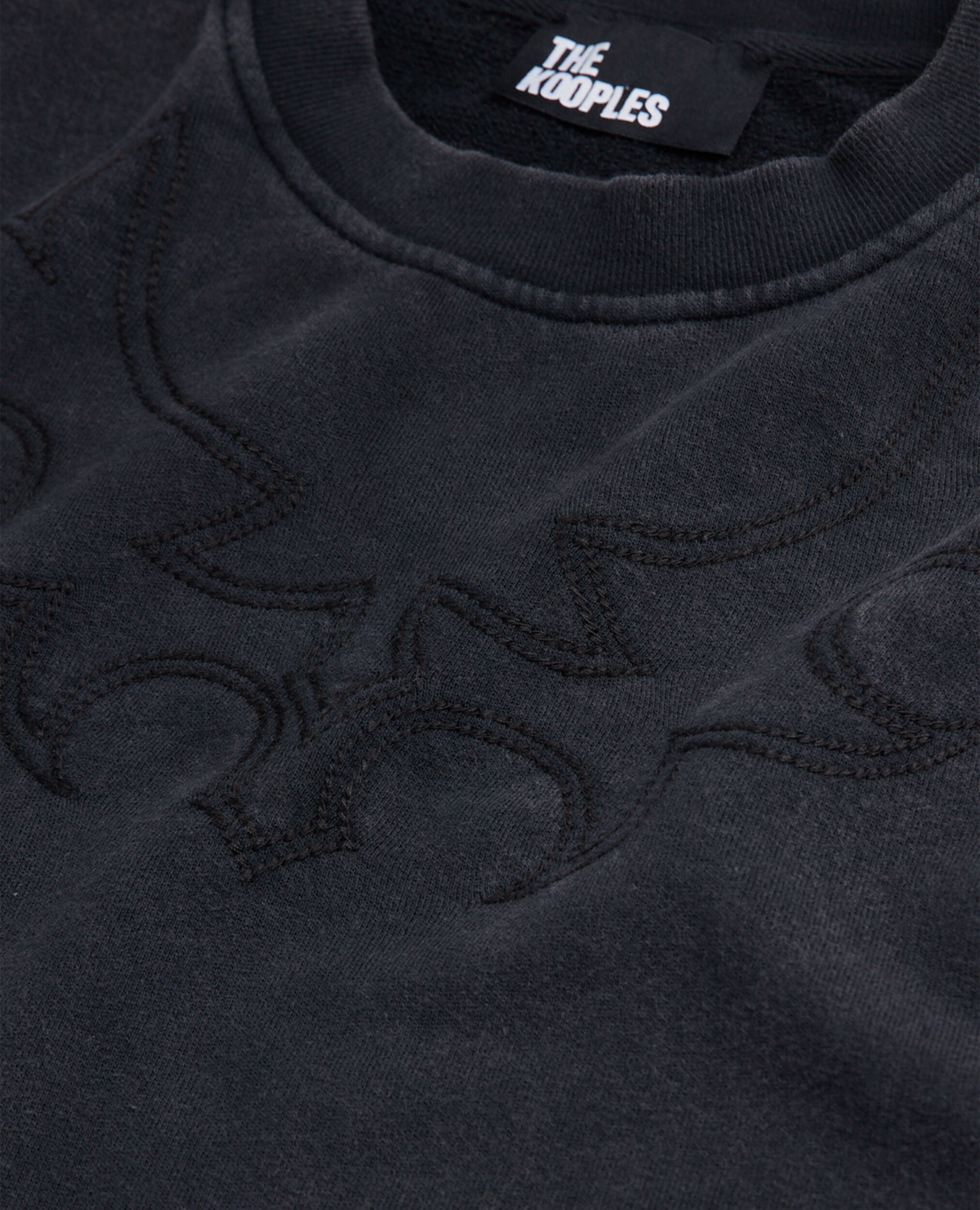 Sweatshirt noir avec broderie Western