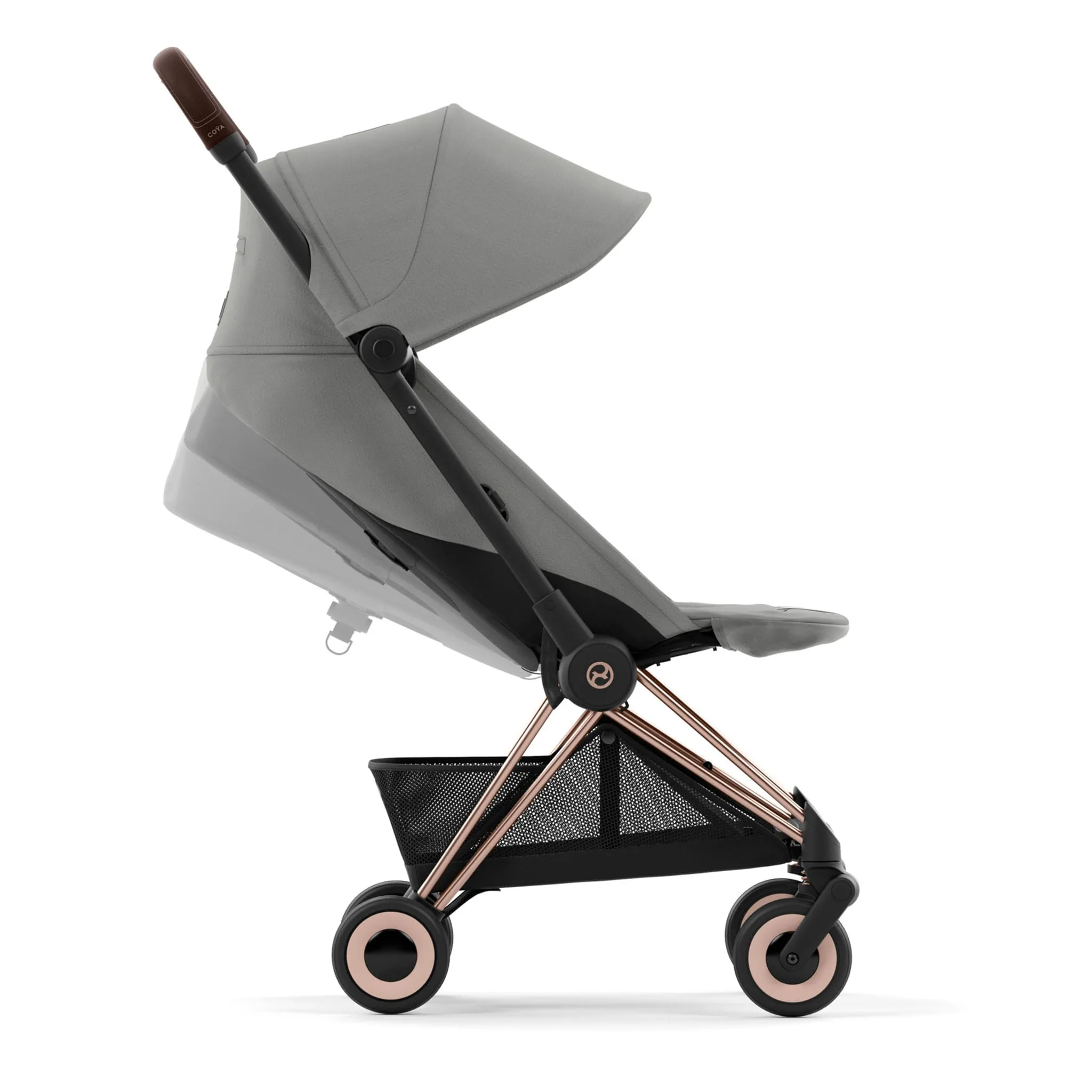 Cybex Poussette Coya - Cadre or rose avec siège gris mirage