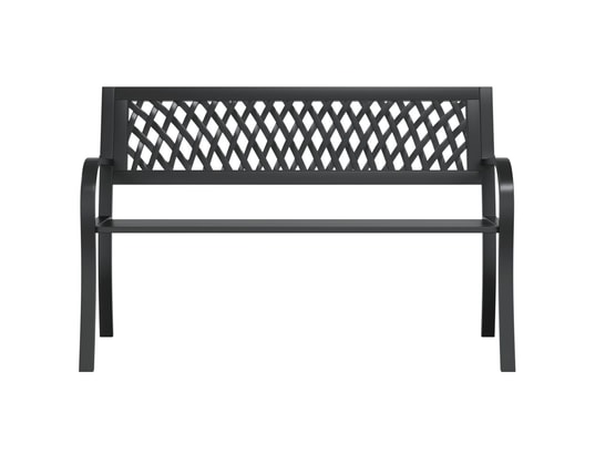 VIDAXL - Banc de jardin noir 120 cm acier
