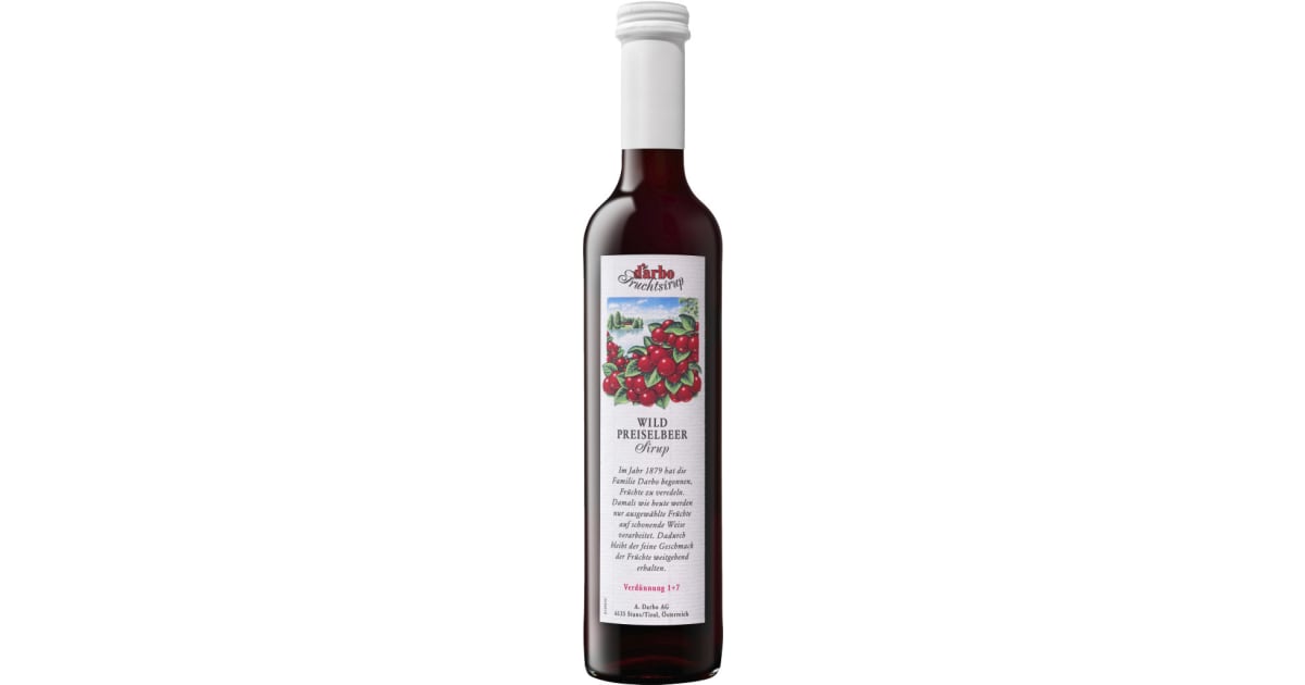 Darbo Sirup Wildpreiselbeer 0,5 Liter (Einweg)