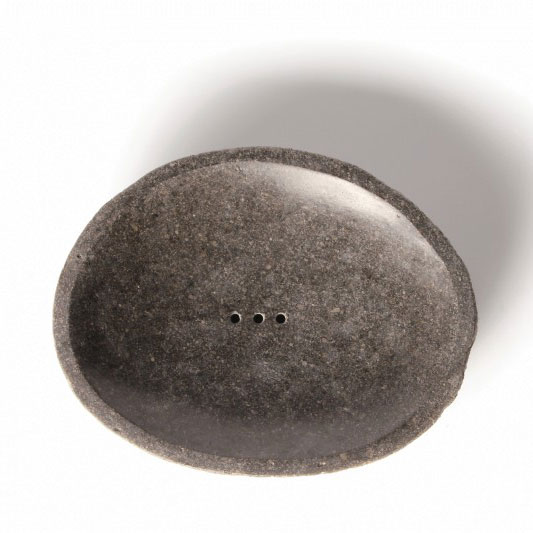 Naturstein-Seifenschale aus Flusskiesel, L 16 cm, B 13 cm, H 3 cm von fischer's lagerhaus