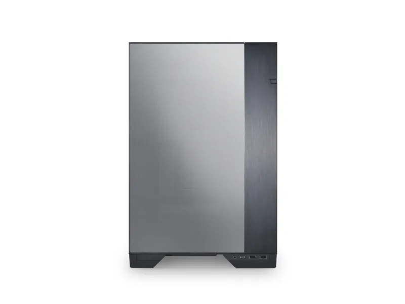 Lian Li O11 Vision - Tower - udvidet ATX - sidepanel med vindue (hærdet glas) - ingen strømforsyning - krom - USB/Lyd