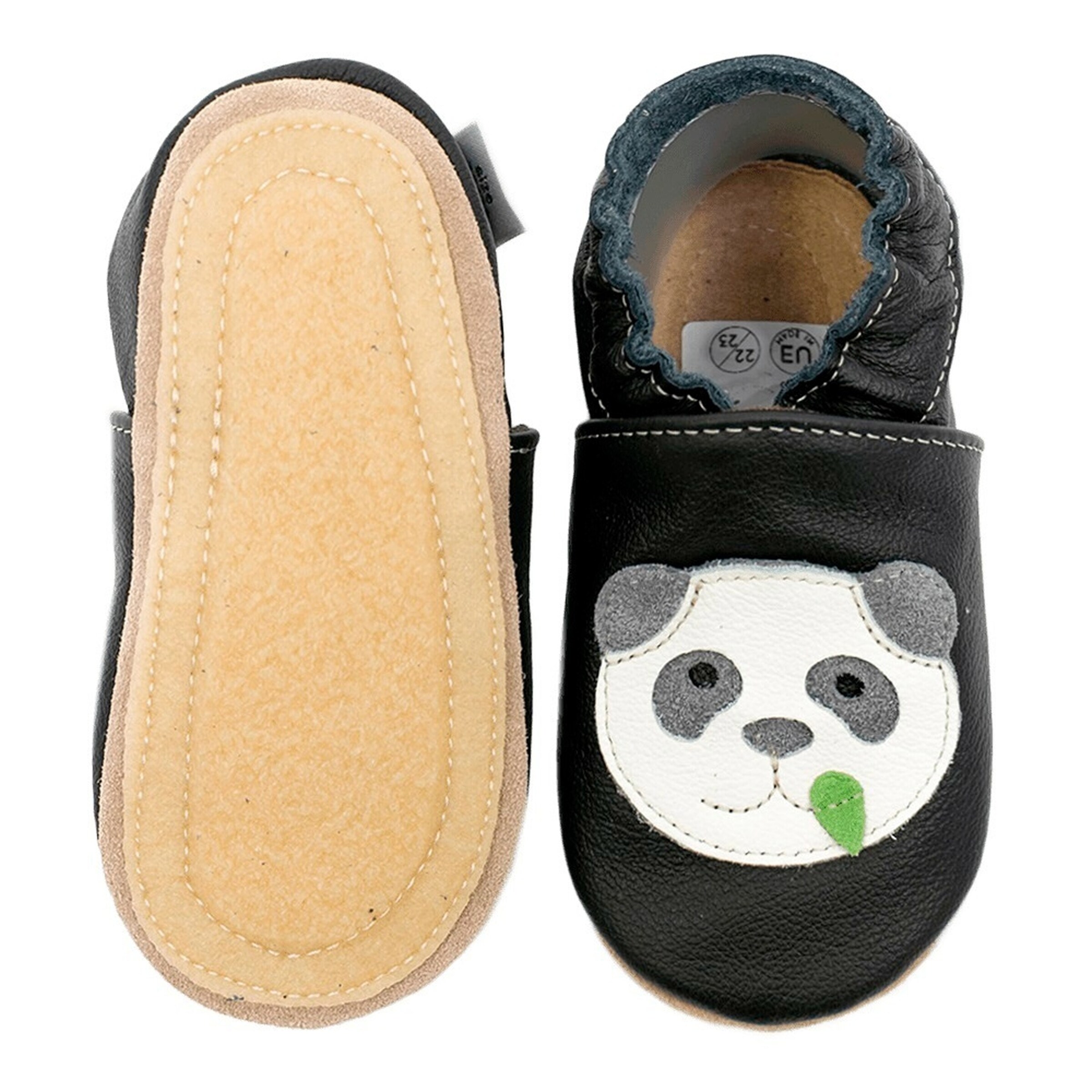 HOBEA-Germany Kitaschuhe Panda schwarz