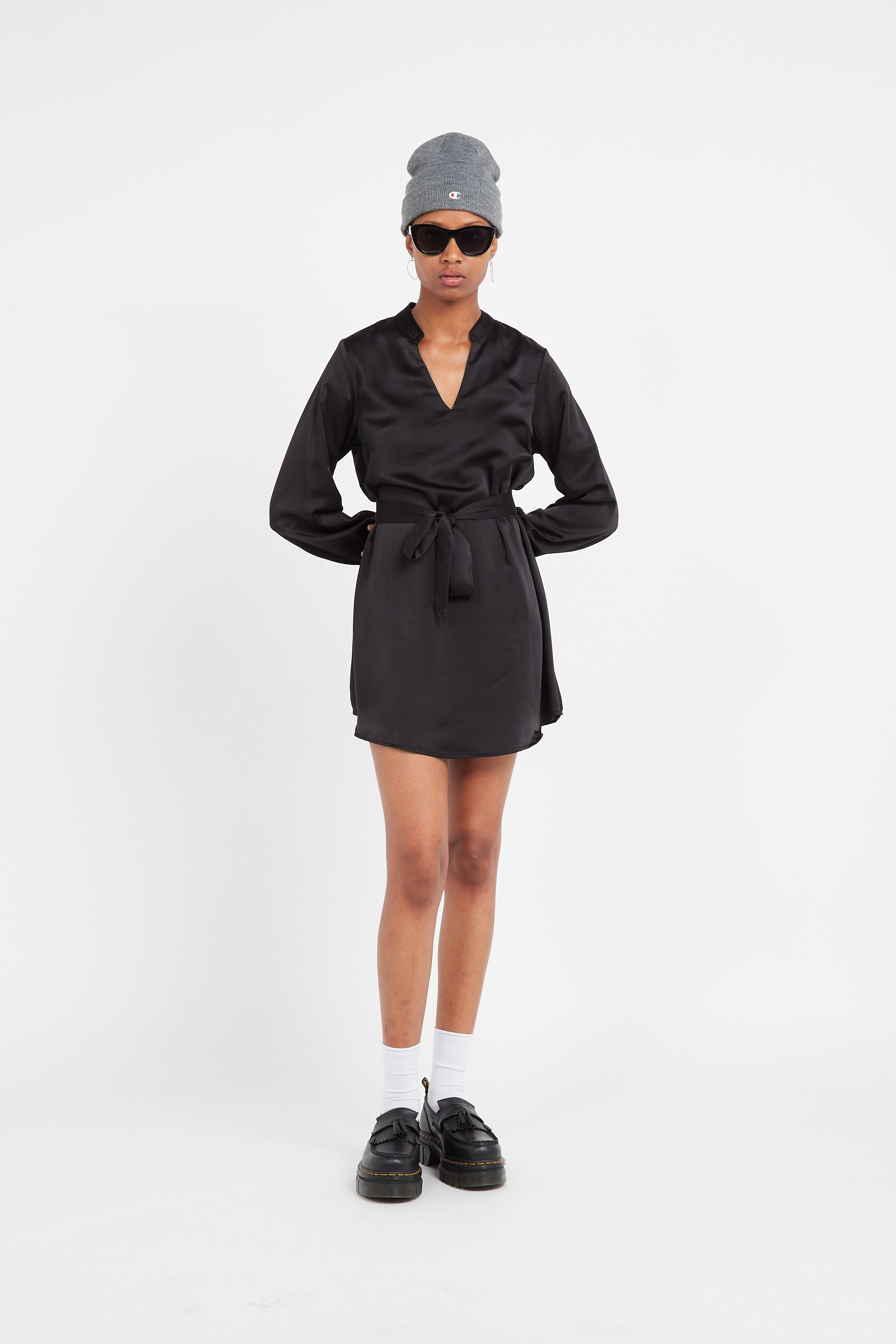 ONLY Chemisier ONLTHALIA L/S V-NECK TUNIC BF PTM Noir