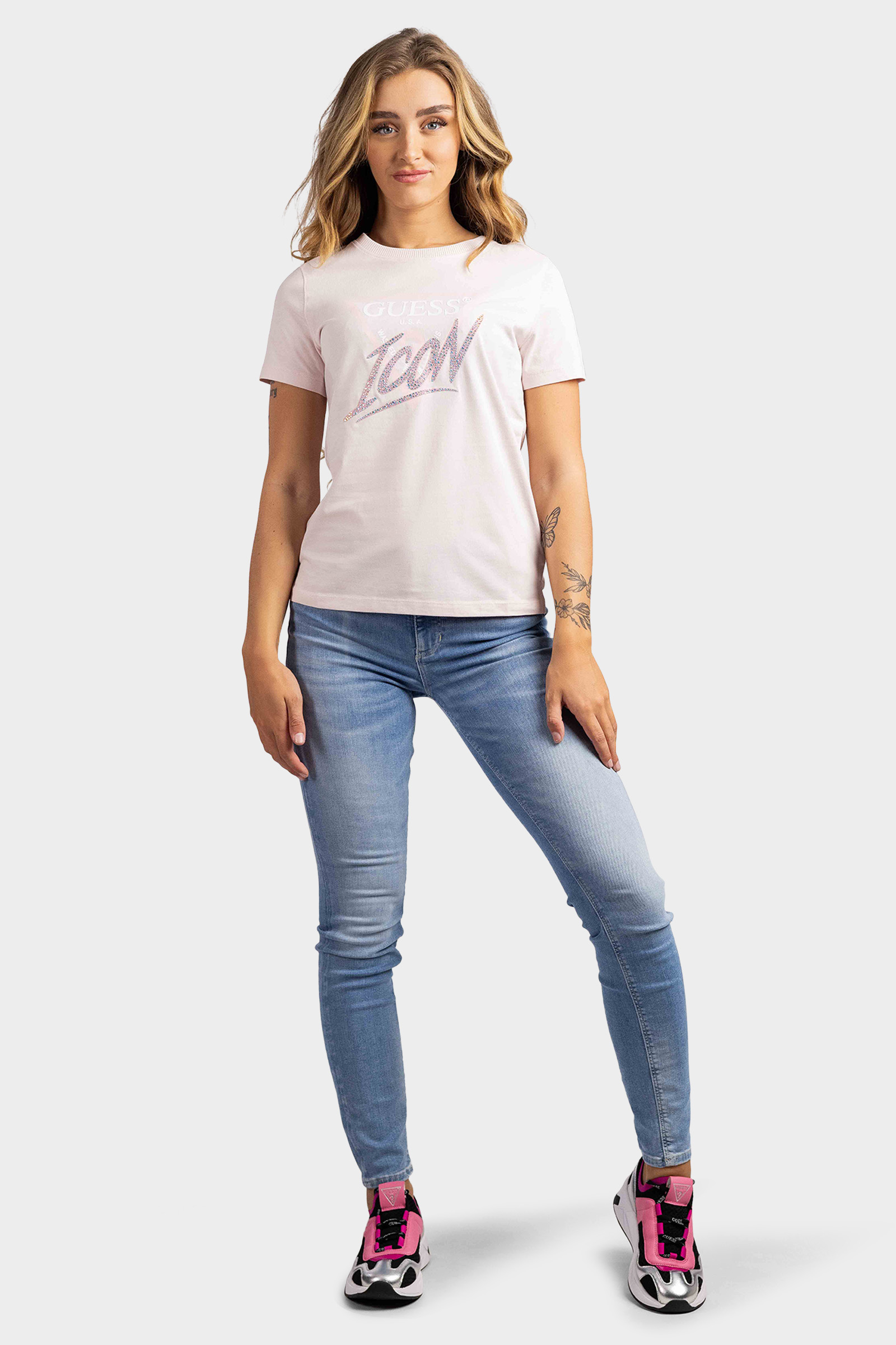 Guess 1981 Skinny Jeans Dames Lichtblauw