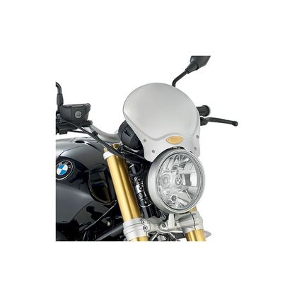 Bulle Givi noir Look café racer - Incolore