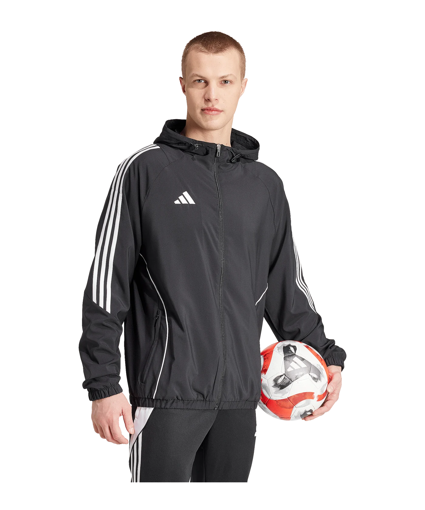adidas Tiro 24 Windbreaker Schwarz Weiss