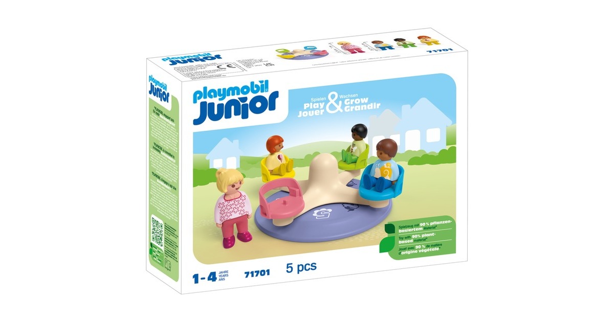 PLAYMOBILJunior - Cijfercarrousel Constructiespeelgoed  (71701)