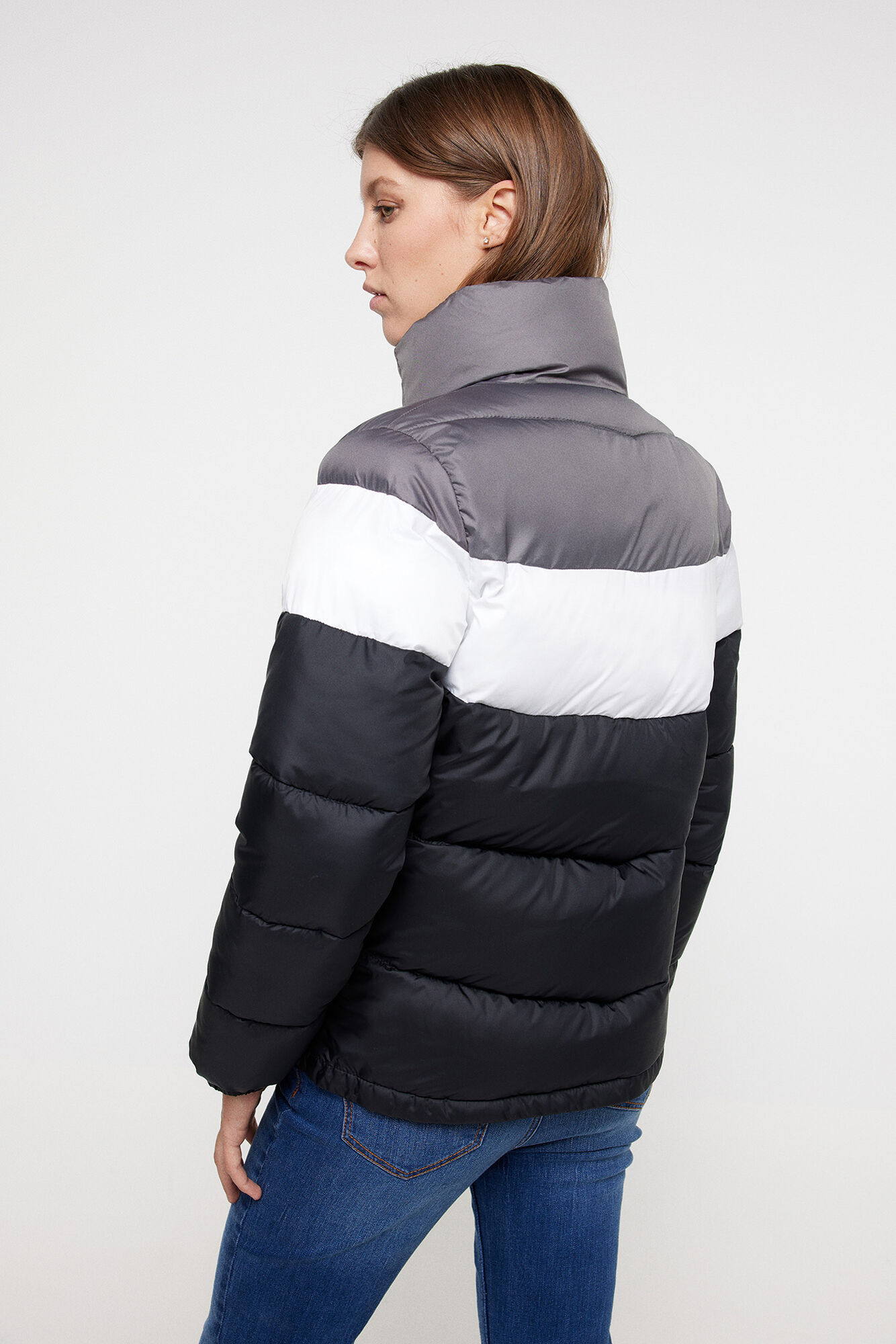 Jaqueta Columbia™ Puffet™ Feminina com Blocos de Cores
