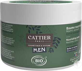 Cattier Men Baume Nourrissant Barbe Et Cheveux Bio Pot 90g