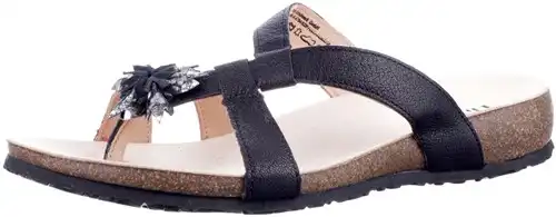 Think zwart 000904-0010 - maat 37 teenslipper zwart - maat 37 Calandschoen