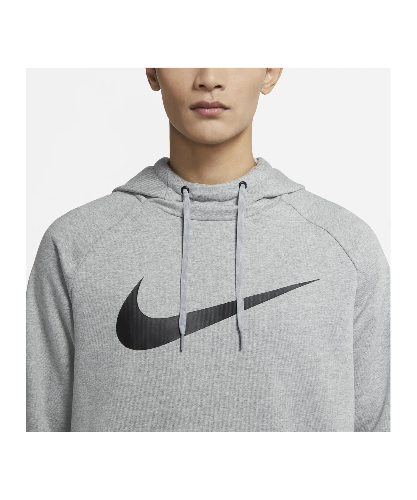 Nike Dri-FIT Swoosh Hoody Grau Schwarz F010