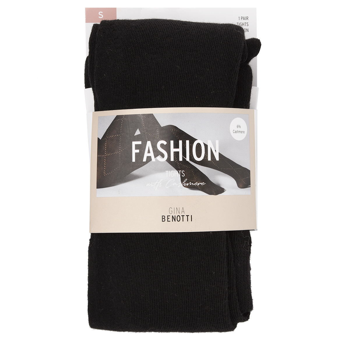 Gina Benotti Damen Strumpfhose mit Rauten-Muster schwarz