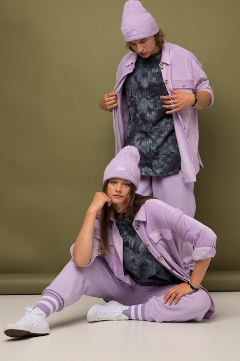 Hemdjacke, oversized, Samtcord, Langarm, Unisex