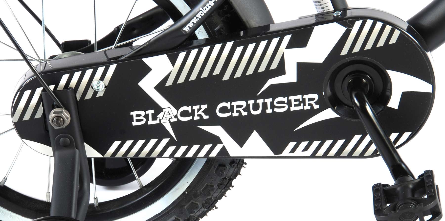 TPFSports Black Cruiser Kinderfahrrad - Jungen - 14 Zoll - Rücktritt + Handbremse - Schwarz