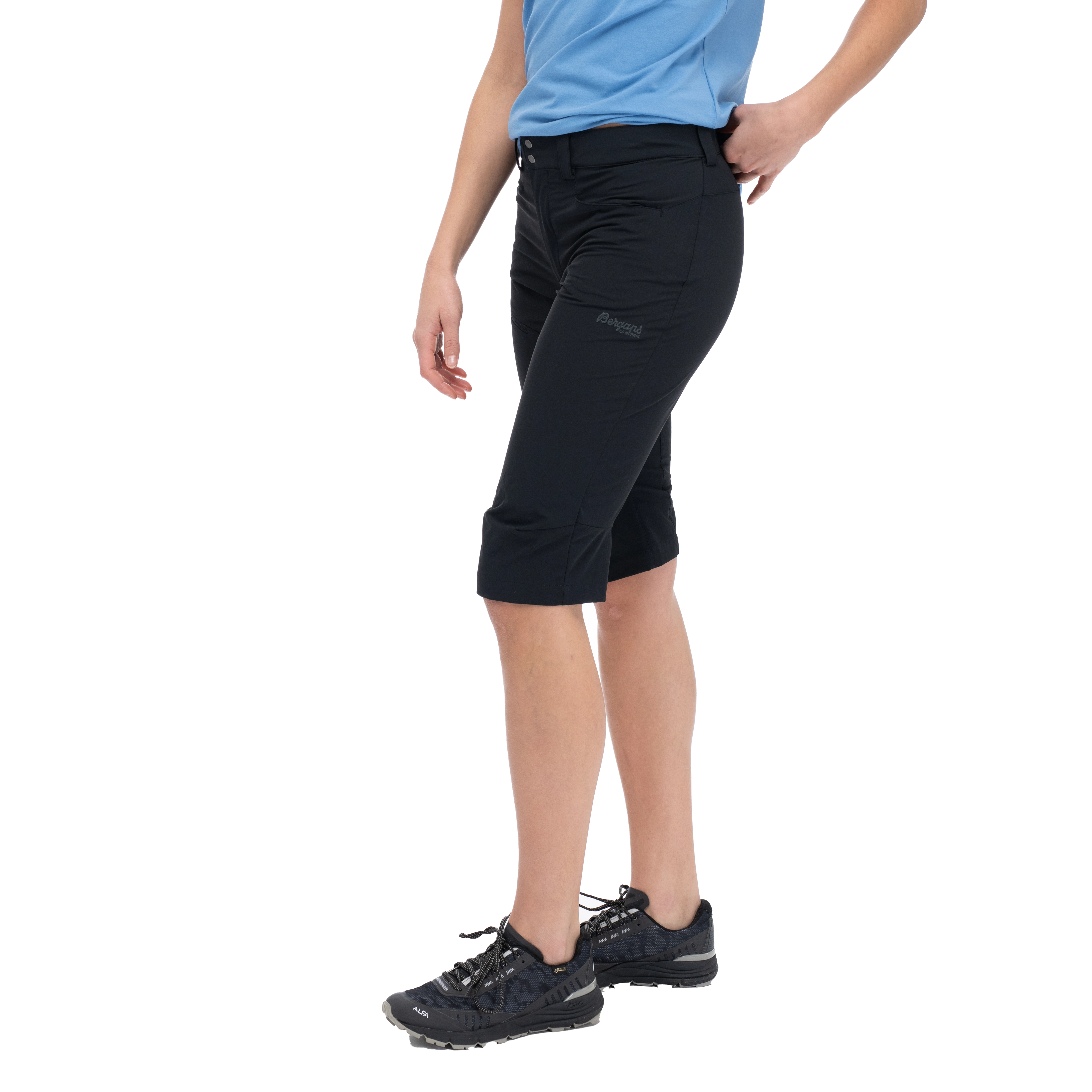Vandre Light Softshell Long Shorts Women Black