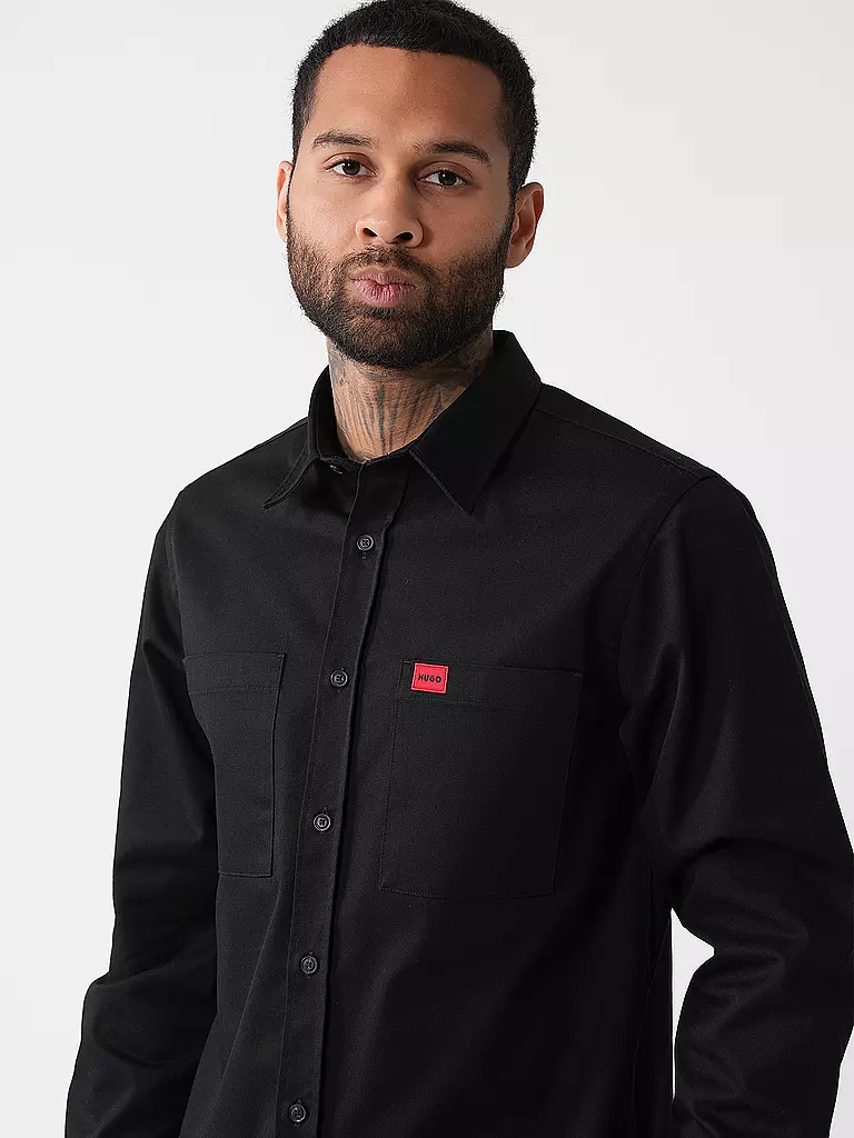 HUGO Overshirt EGRIN schwarz