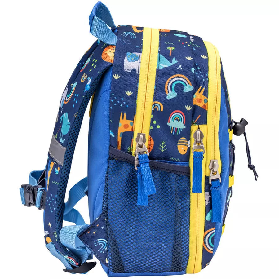Belmil Kindergartenrucksack Mini Kiddy Kindergartenrucksack für 1-3 Jährige Kinder mit Brustgurt Little Jungle