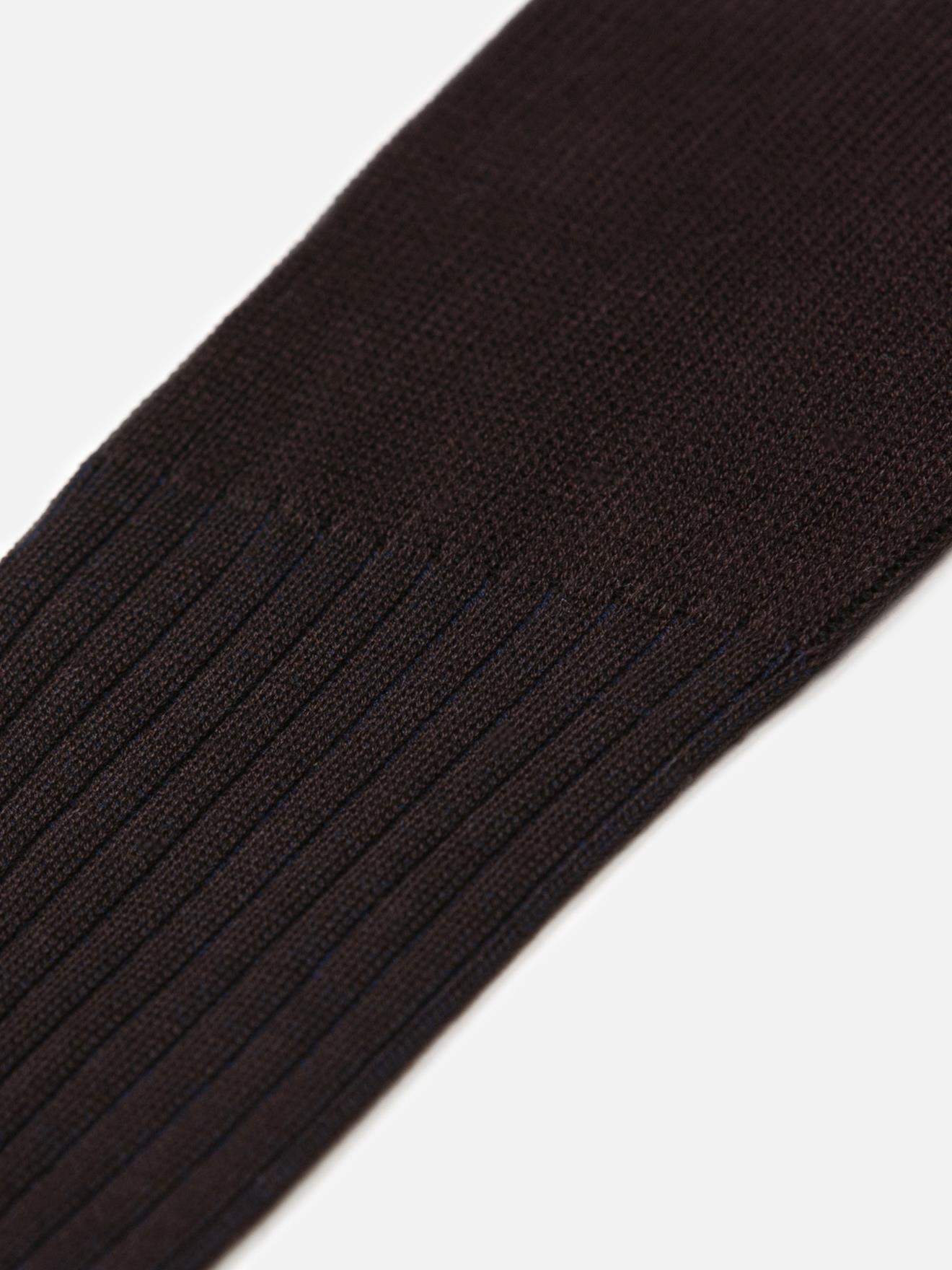 Chaussettes vanisées en fil d'écosse chocolat
