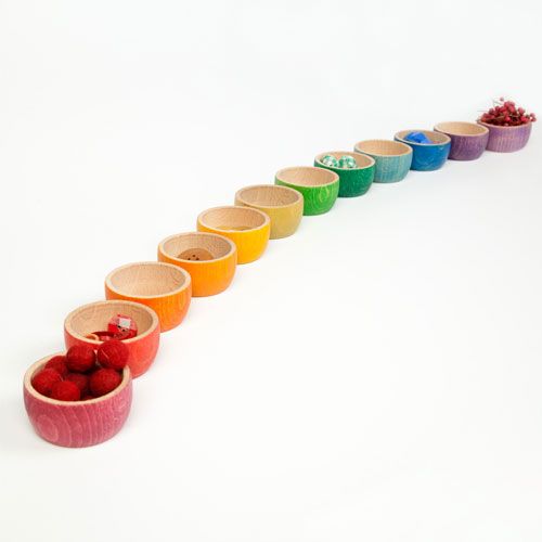 Grapat houten bakjes (12st) 16-138