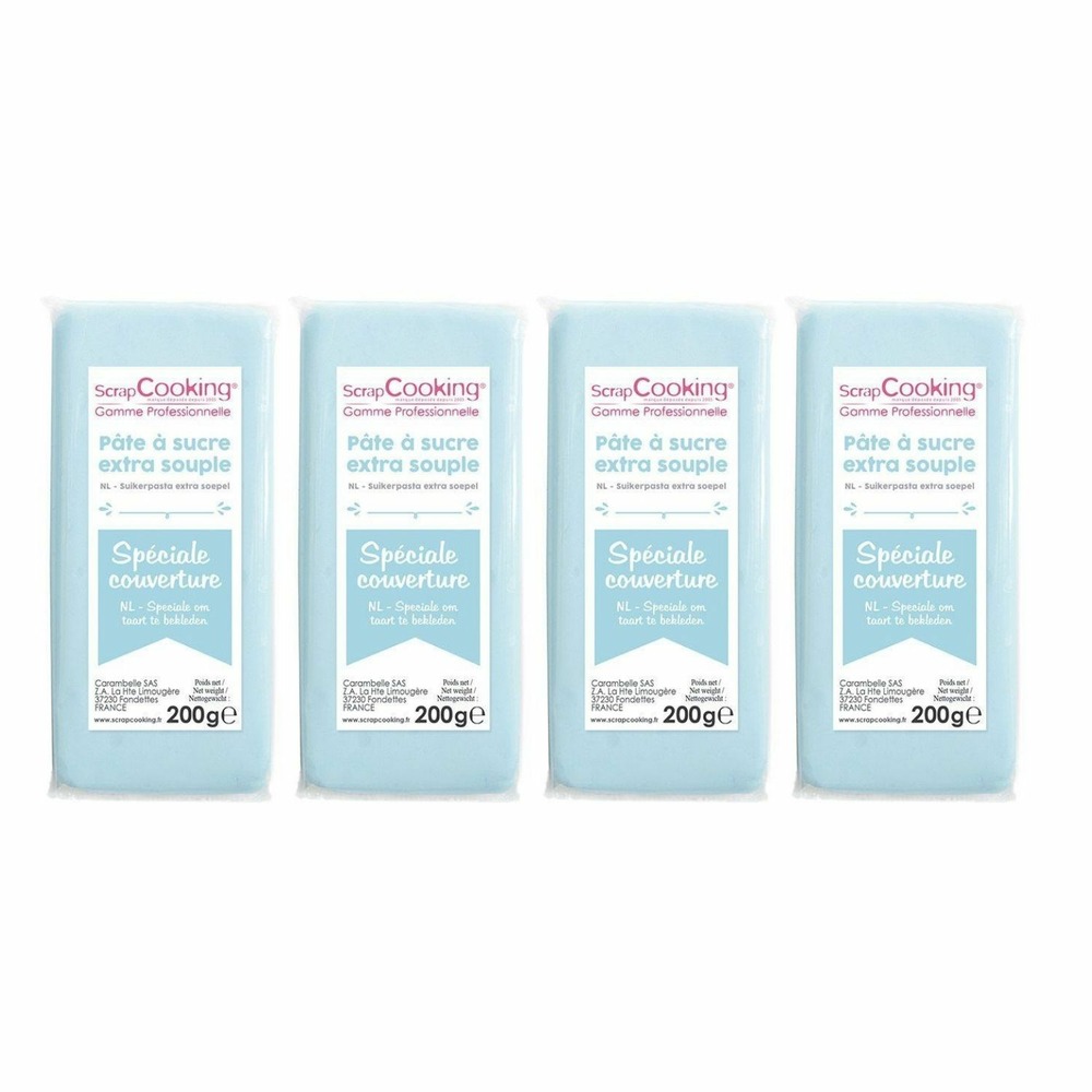 Pâte à sucre de couverture bleu clair 800 g