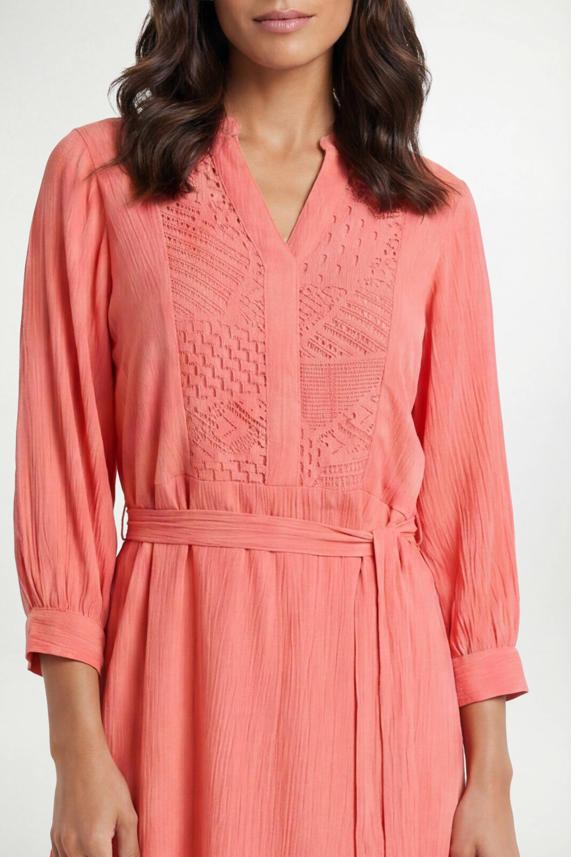 Wallis Robe Midi D'été En Tissu Gaze De Coton