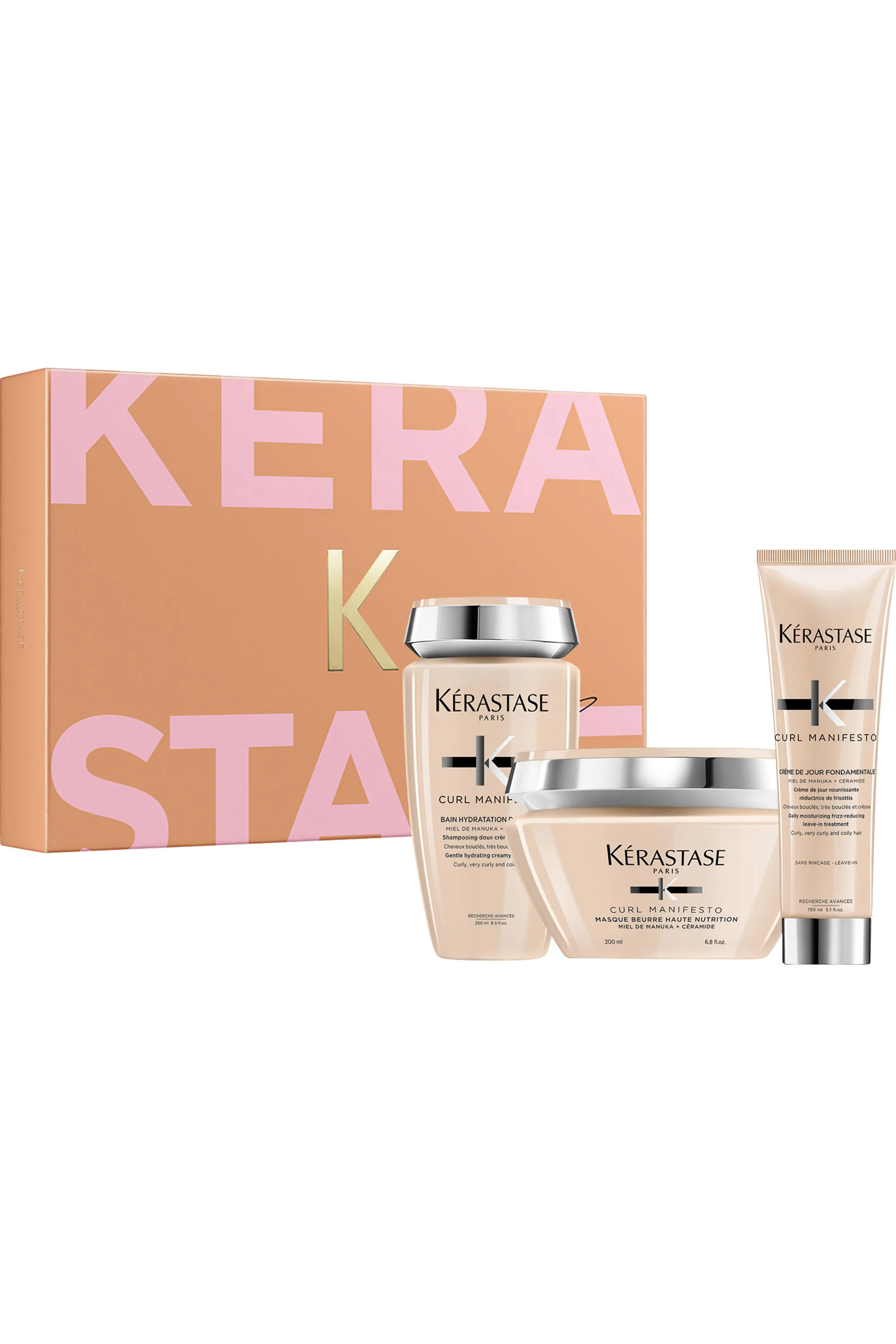 Kérastase Coffret routine cheveux très bouclés à frisés Curl Manifesto avec Bain Hydratation Douceur offert-600 ml