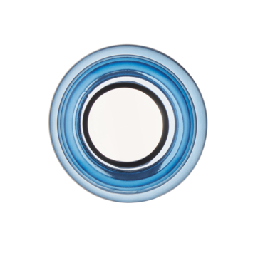 Vaas glas blauw 18x18x13,5cm