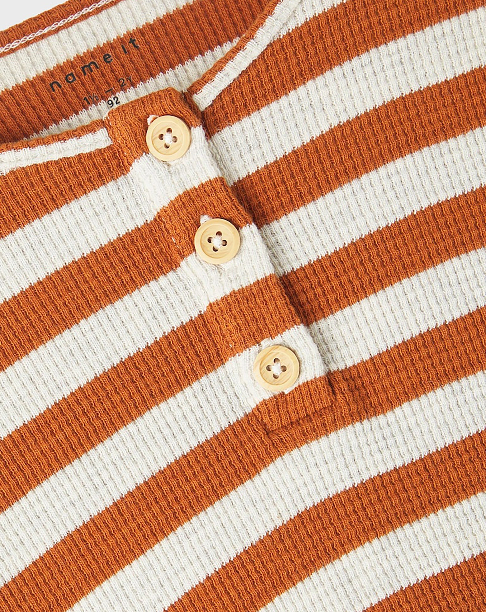Langarmshirt NMMNOLA gestreift in bombay brown