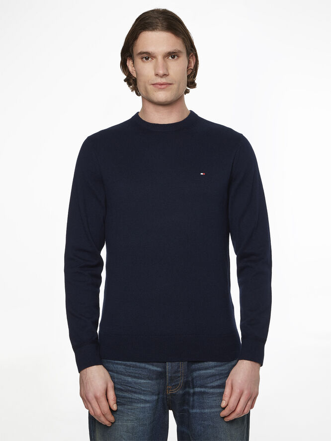 Tommy Hilfiger PIMA ORG CTN CASHMERE CREW NECK Desert sky