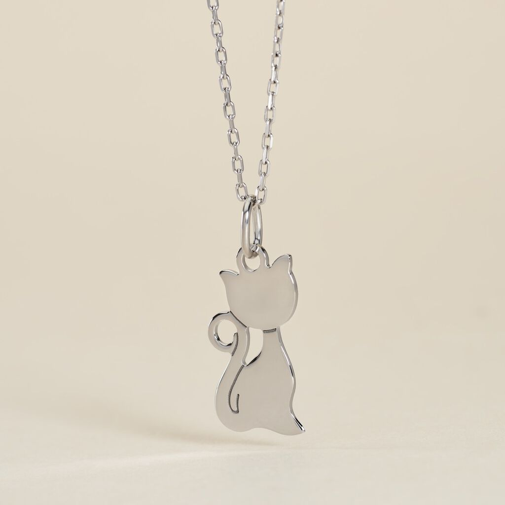 Pendentif Enzio Argent Blanc