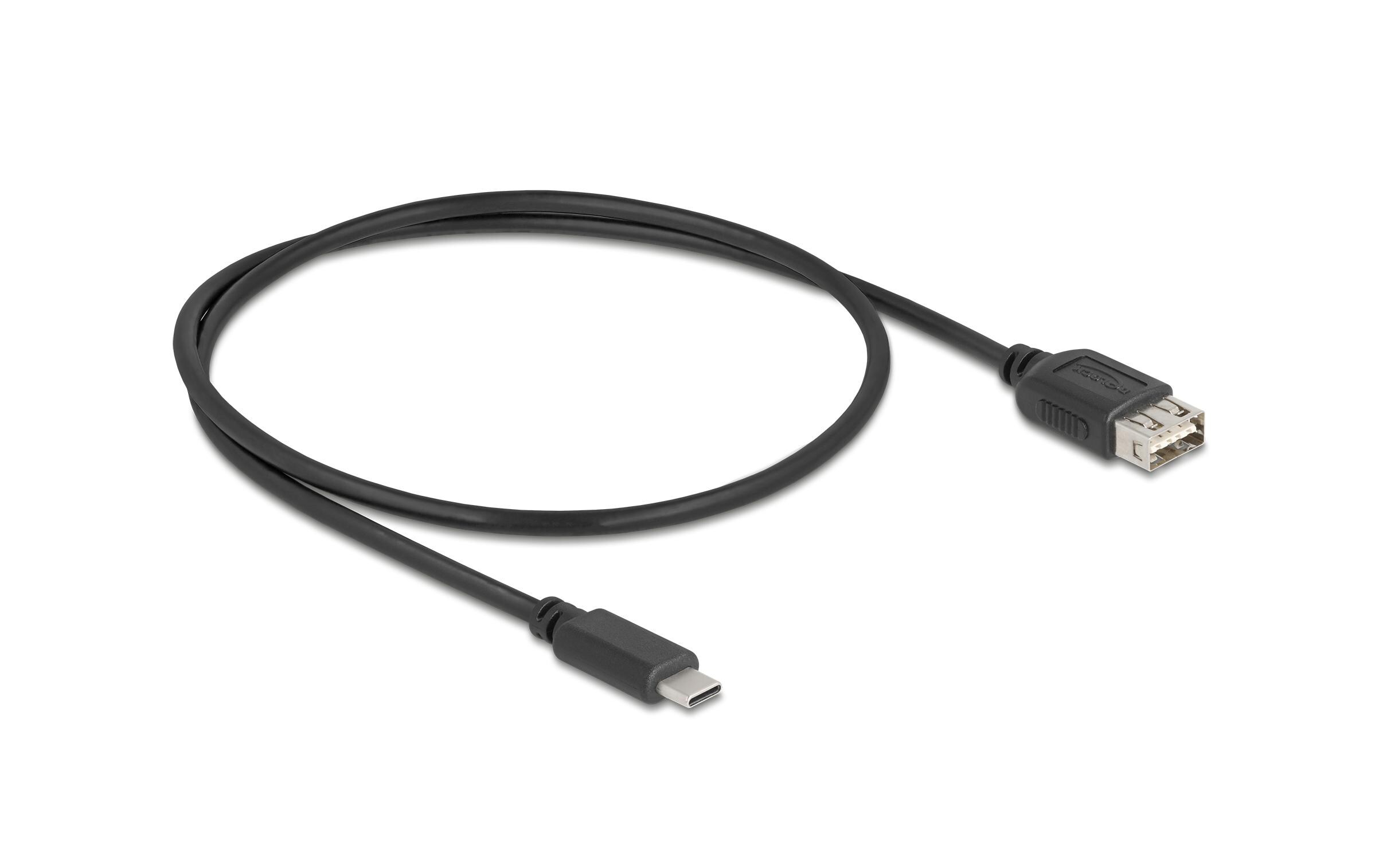 USB 2.0-Kabel USB C - USB A 0.5 mUSB Kabel zur Datenübertragung und Stromversorgung über kurze Strecke