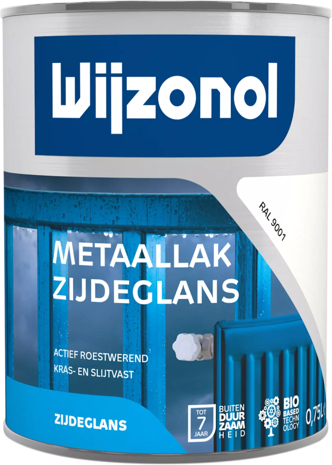 Wijzonol Metaallak Zijdeglans - RAL 9001 - 0,75L